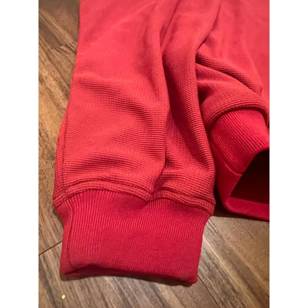 Forrester's Golf Pullover Men XXL Red Excellent Vintage 1/4 Zip Waffle Knit